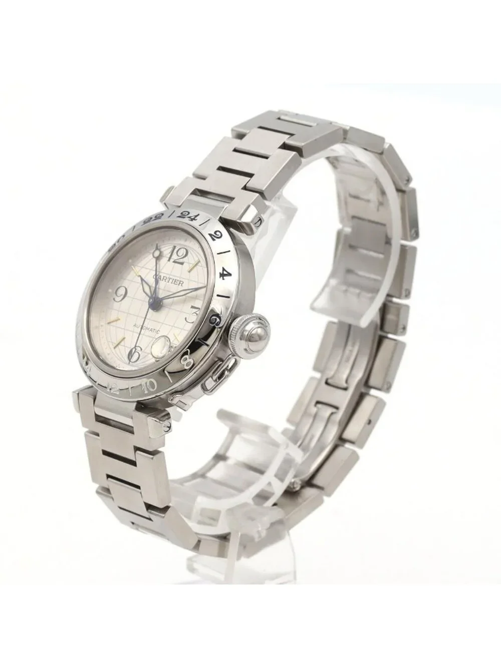 Cartier Pasha C GMT SS Automatic Winding Watch